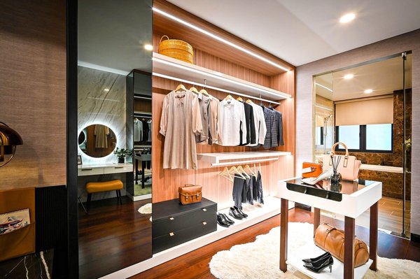 How can you design a functional yet chic dressing room?